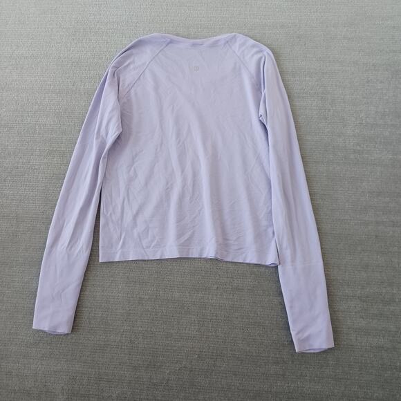 Lululemon Shirt Women 8 Swiftly Long Sleeve Knit Stretch Casual Gym Run - Picture 2 of 8